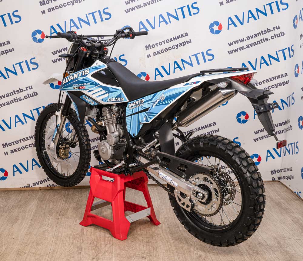 Мотоцикл Avantis Dakar 250 Twincam c ПТС (синий)